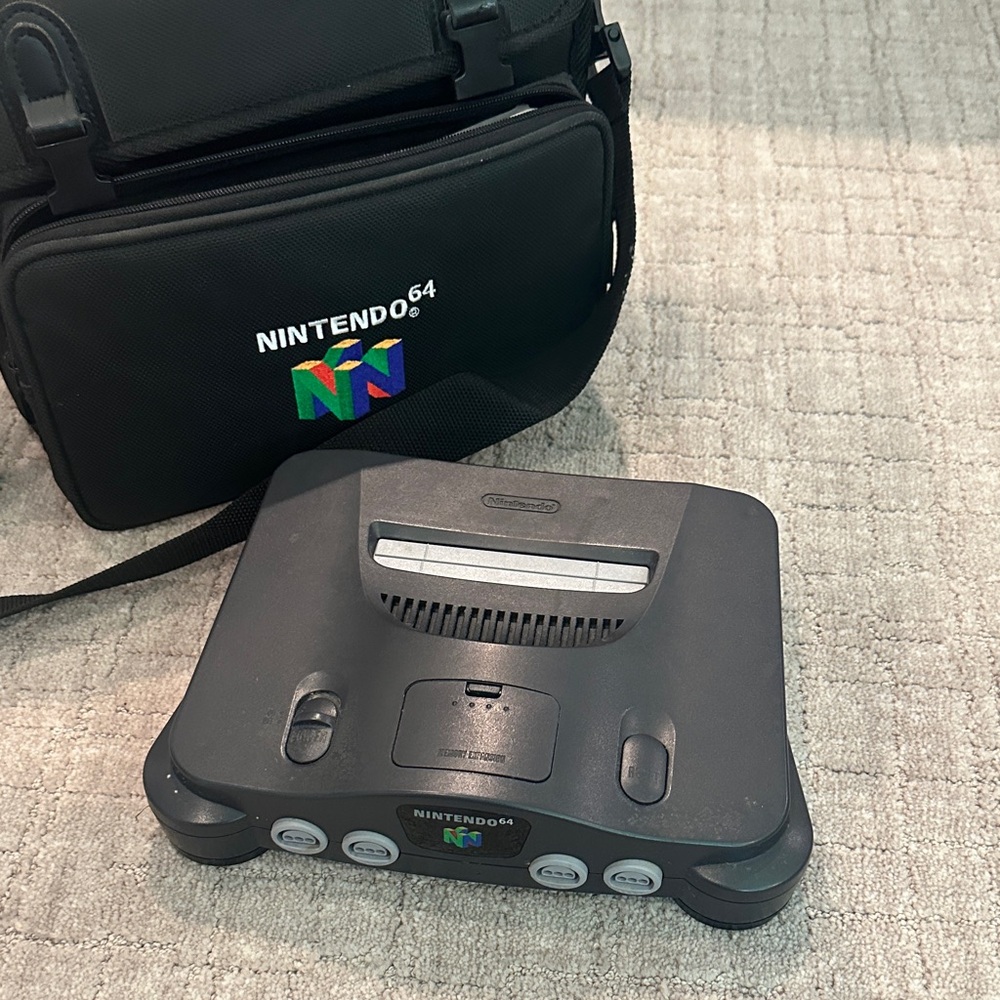 Nintendo 64 Console with Black Carrying Case